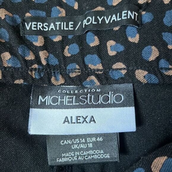 Michel Studio Alexa Versatile Multicoloured Black with Blue and Tan size 14 - Picture 3 of 8